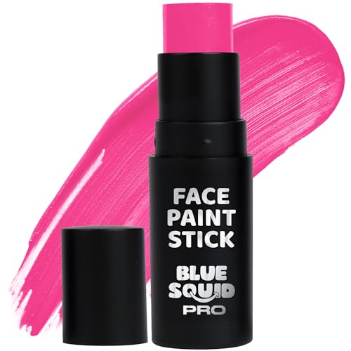 Blue Squid PRO Pink Face Paint Stick - Waterproof Body Paint For Adults & Kids Eye Black Baseball Eyeblack Softball - Vegan Hypoallergenic Twist-Up Non-Toxic Makeup Stick - Cosplay Sports & SFX