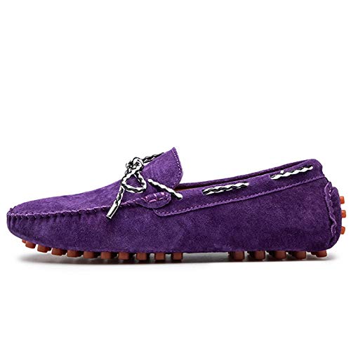 Mens Loafers Shoe Lightweight Driving Boat Shoes PU Moc Toe Leather Anti-Slip Flat Heel Comfortable Wedding Slip On3