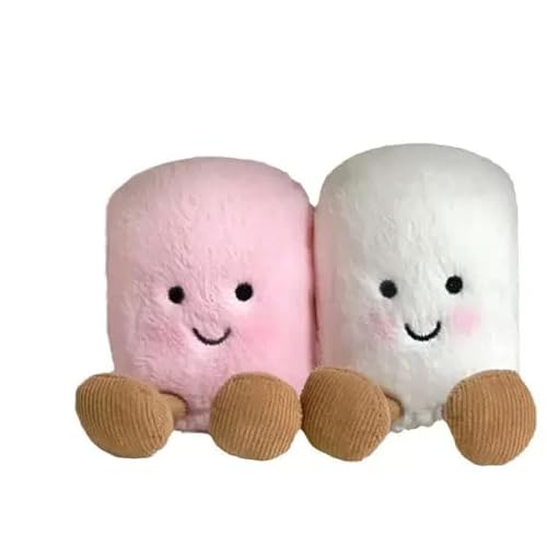 Pink and White Marshmallows Stuffed Toy, 3.5 inches-Food Plush-Fun Gift Idea