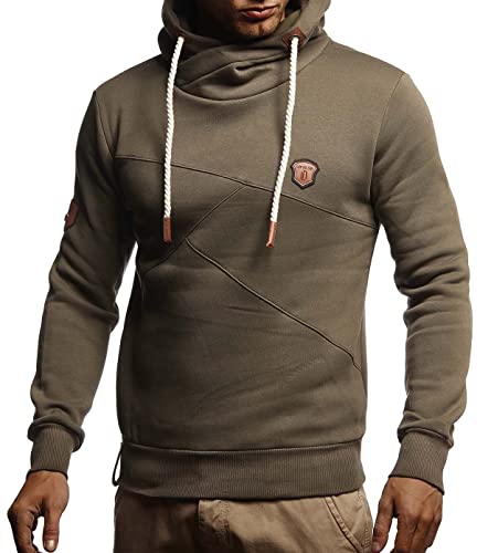 Leif Nelson Men's Bodyfit Hooded Sweater | Modern Stylish Longsleeve Pullover Sweater3