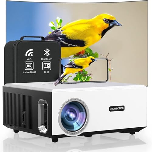 Image of 2200 ANSI 4K FHD Projector with WIFI Bluetooth,Smart Auto Focus,ARC,DoIby Audio 30W Speaker,PPT,Outdoor Movie Home Theater Projector 4k HDR10,50%Zoom,500