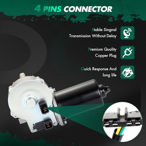 Image of SCITOO Windshield Wiper Motor Compatible for Chrysler for Grand Voyager | Direct fit for 2000 For Chrysler For Grand Voyager|Replaces OE 4673013AA,620-00811,85-3001|4 Pins|Fit for Front Wiper Motor