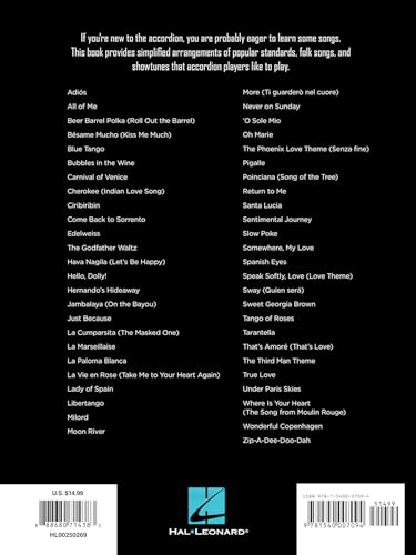 First 50 Songs You Should Play on the Accordion | Easy Arrangements for Beginners and Intermediate Players | Includes Folk Songs, Show Tunes, and Popular Standards