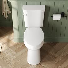 DeerValley 21 inch Extra Tall Toilets for Seniors, Two-Piece Toilets for Bathrooms With Comfort Seat, ADA comfort Height Toilet Elongated Bowl with 1.28 GPF Single Flush White DV-2F0143