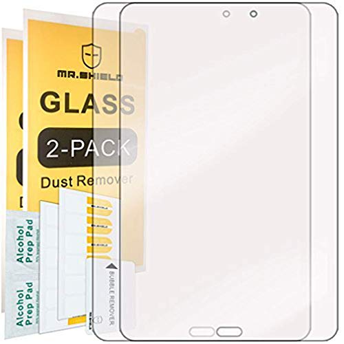 [2-PACK]-Mr Shield For Samsung Galaxy Tab E 8.0 [Tempered Glass] Screen Protector [0.3mm Ultra Thin 9H Hardness 2.5D Round Edge] with Lifetime Replacement Warranty