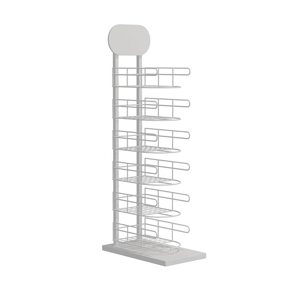 YNBSHGAA Freestanding Retail Display Stand for Hats, Wigs, Helmets, and Shoes - Versatile Storage Solution for Entryway, Garage, Closet, and Corner Organization,White-32x37x100cm