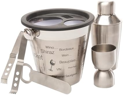 LYOR - Conjunto 5 Peças para Bar de Aço Inox