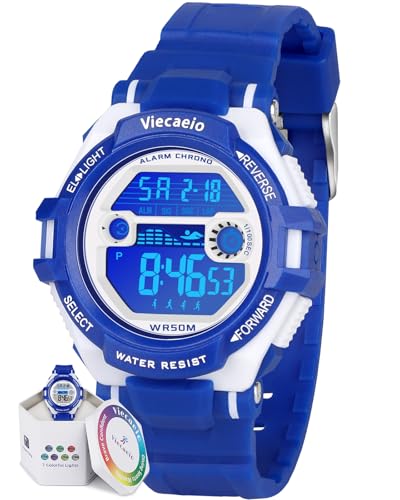 Kids Shock and Water Resistant Sports Watch 2 Piece Gift Set for Boys and Girls3