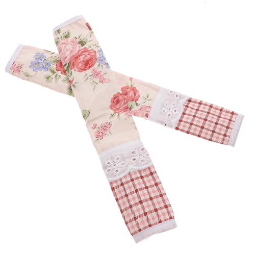 Lurrose 1 Par Cubierta protectora antiestática arcon congelador neveras refrigeradores cubiertas de manija de la puerta del refrigerador Cubiertas de mango de microondas rosa