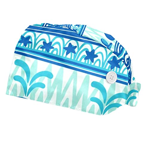 Casquette de travail unisexe lot de 2 chapeaux imprimé baleines et tortues