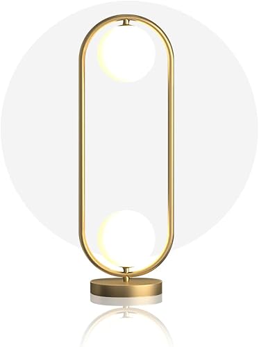 Miniatura 1 de Lámpara de mesa de cristal de 2 luces, lámpara de escritorio de latón dorado con cable enchufable, lámpara de lectura moderna de mediados de siglo,