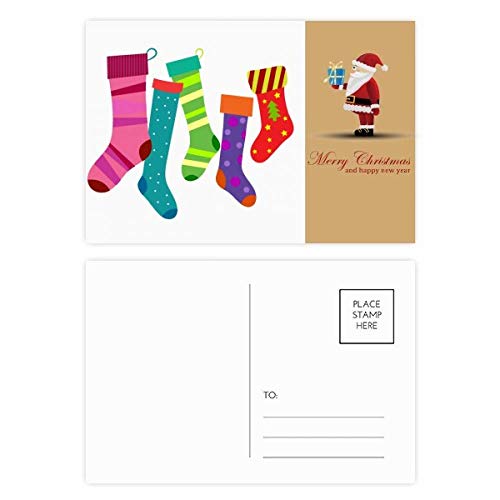 Cartes postales Joyeux Noël lot de 20 en carton rigide au design elegant