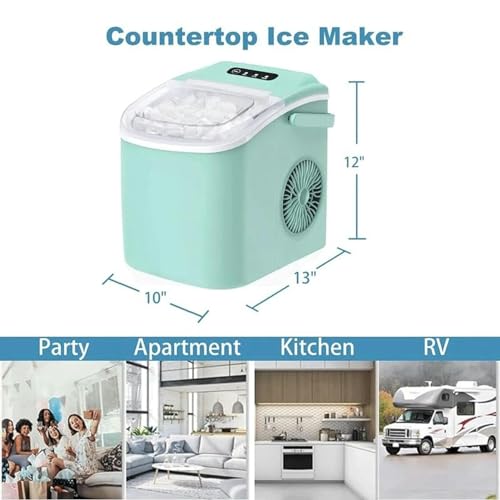 Máquina portátil para hacer hielo de encimera miniatura 6