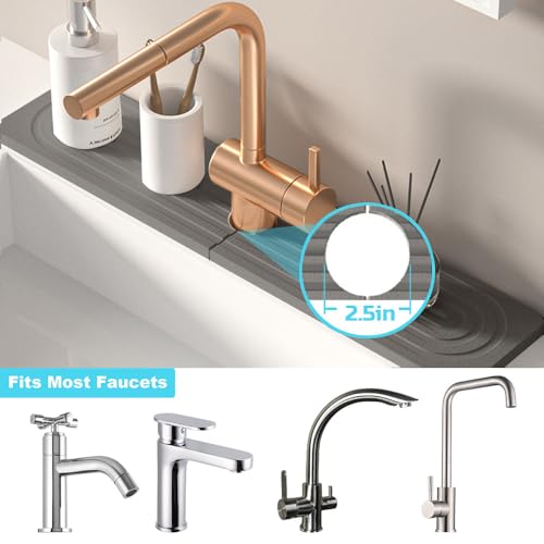 Protector contra salpicaduras para fregadero de cocina, alfombrilla de grifo de diatomita - imagen 5