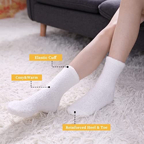 Image of FNOVCO Womens Fuzzy Socks Super Soft Fluffy Winter Warm Cozy Home Sleeping Socks