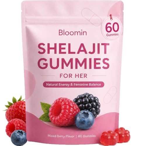 Peehss Bloomin Shilajit Gummies for Women Support Vitality Balance Focus & Stamina Daily Energy with Shilajit Shatavari & Saffron Berry Flavor 60 Gummies