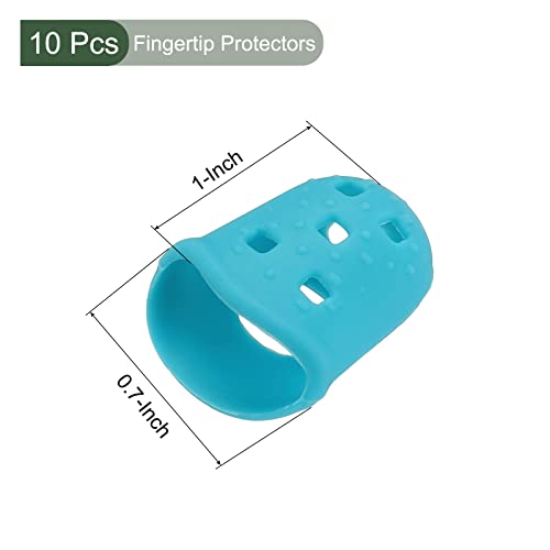 YOKIVE 10 peças protetoras de ponta de dedo de silicone | Protege os dedos, ótimo para tocar guitarr