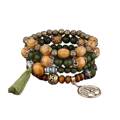 Bijoux hippies faits à la main : lot de 4 bracelets de perles délicats haut de gamme
