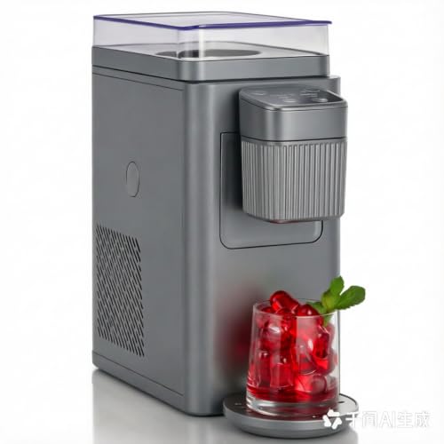 Image of FOHERE Flavored Ice Maker Machine Countertop, 5 Ice Cubes Ready in 5 Mins, Freeze Any Beverage for Flavorful Bullet Ice, Portable Ice Machine for Home /Kitchen /Camping /RV