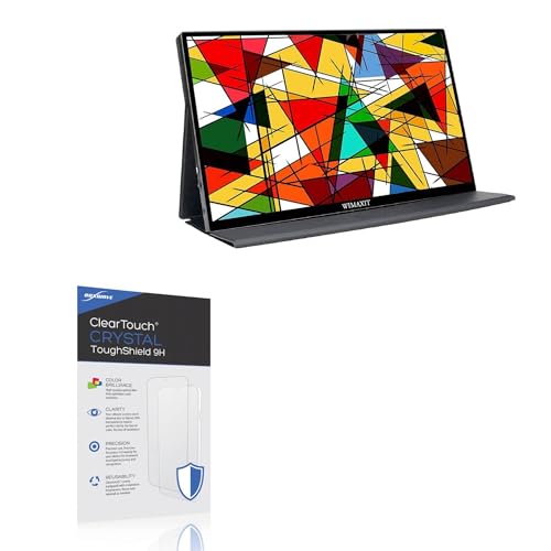 BoxWave Screen Protector Compatible With WIMAXIT Portable Touch Screen Monitor M1400CT (14 in) - ClearTouch Crystal ToughShield 9H (2-Pack), Clear 9H Tough Flexible Film Screen Protector