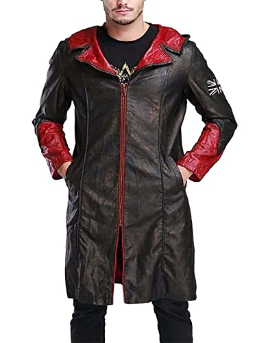 Devil May Cry 5 DMC Dante Men's Leather Coat Jacket Cosplay Costumes2