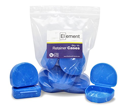 Element Orthodontic Retainer Case Cobalt Blue Marble (Pack of 10)