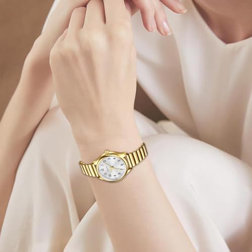Image of LIGE Luxury Watches for Women Easy Reader Analog Ladies Waterproof Quartz Watches with Stainless Steel Case Wrist Watch