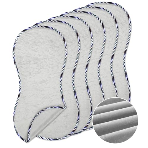 Image of Timgle 6 Pcs 13 x 29 Inch Peanut Shape Changing Pad Liner Peanut Changing Pad Liner Portable Soft Washable Reusable Waterproof Diaper Mats Easy to Clean(Gray)