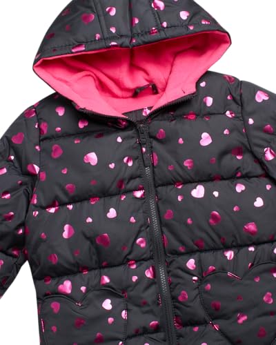 Image of Pink Platinum Girls Snowsuit 2-Piece Insulated Hooded Jacket & Bib