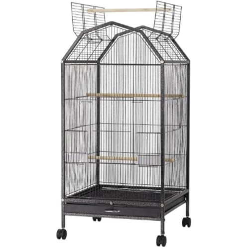 鳥かご オウムケージ 鳥籠 鳥 ケージ おしゃれ 大型 インコ ケージ Tufduzo バードケージ キャスター付き オカメ セキセイ ボタン 文鳥 (A)