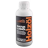 Leinöl für Holz Holzöl Farblos Holzpflege Öl Möbel Holzschutz Innen Außen 1L