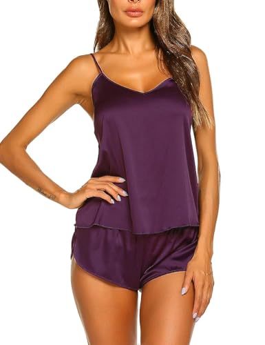 Image of Women's Satin Soft Top and Shorts Set Nightsuit for Womens