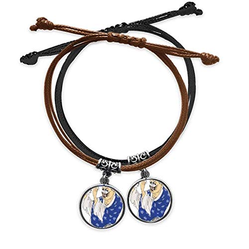 Bracelet cuir double opéra de pékin aux finitions artisanales DIYthinker