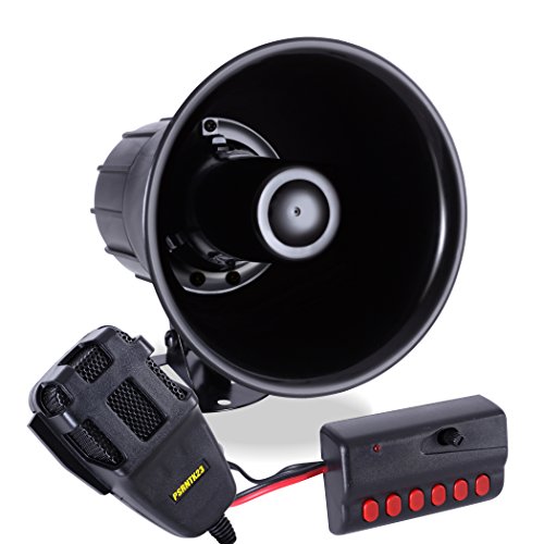 Pyle 6 Tone Sound Car Siren Vehicle Horn w/Mic PA Speaker System Emergency