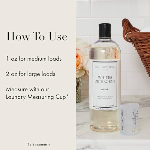 Image of The Laundress Whites Detergent, Concentrated Laundry Detergent Liquid, Whiten & Brighten Clothes, Tough on Stains, Classic Scent, 32 oz. (Pack of 2)