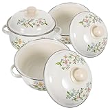 Casserole plate avec couvercle – ce mini-casserole en émail, dotée de deux poignées, d'un fond plat et d'une petite capacité, est un ustensile de cuisine léger et facile à ranger