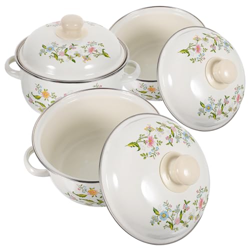 Casseroles en émail Healeved ensemble de 3 mini marmites pour sauces