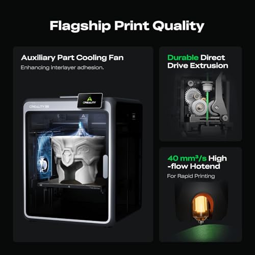 Image of Creality K2 3D Printer, Multicolor Printing High-Speed 600mm /s, Auto Leveling with Smart AI Camera, Rock-Solid Frame, Direct Drive Extruder, Quiet Printing, Build Volume 260 * 260 * 260mm