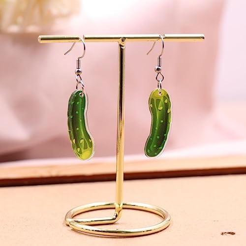 Whimsical Dill Pickle Cucumber Earrings - Playful Accessory for Food Enthusiasts image 5