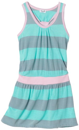 Vestido de rugby antirozaduras y elástico para niñas de cuatro años a rayas