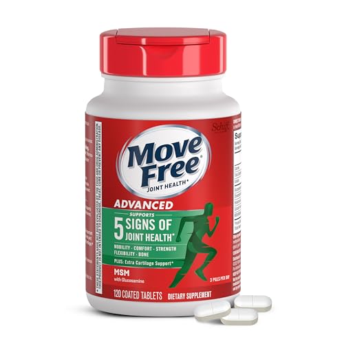 11 Best Joint Supplements for Knees: Expert-Tested Solutions for Adults Over 50 3 Move Free Advanced Glucosamine Chondroitin MSM Joint Support Supplement, Supports Mobility Comfort Strength Flexibility & Bone - 120 Tablets (40 servings)*