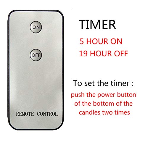 2PCS Flameless 8" Ivory Battery Operated Taper Candles with Flickering Wick - Flameless Candle with Timer and Remote - Thumbnail 3
