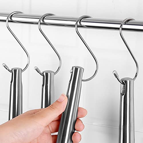 10 Pack 5.3 Inch Large S Shaped Hanging Hooks, Heavy-Duty Genuine Solid Polished Stainless Steel ,For Jewelry, Key Ring,Kitchen Spoon Pot,Work Shop, Bathroom, Garden Multiple Uses #TOP5