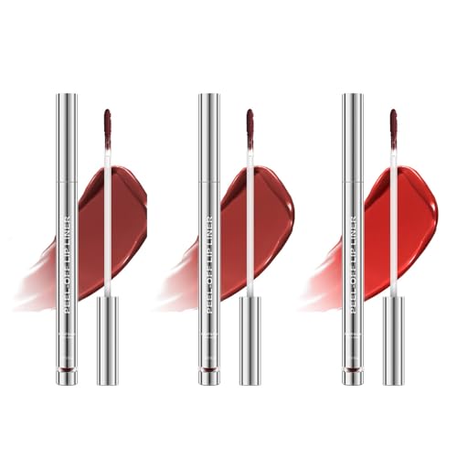 #Commissioniguadagnate<br>3 Pezzi Peel Off Lip Liner Stain Matte Matita Labbra Tatuaggio a Lunga Durata Impermeabile e Senza Transfer Effetto Rimpolpante Altamente Pigmentato (Tre rossi diversi)