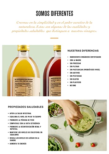 Rawsome - Appelazijn (gember & curcuma) with the mother bio - 500ml - Afbeelding 6