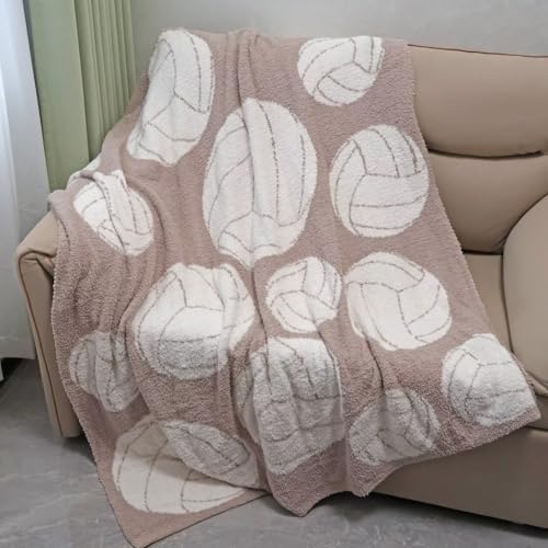 Volleyball Blanket Gifts for Girls Boys Lightweight Reversible Soft Fleece Blankets Girls for Women Kids Teens Volleyball Lovers Decor for Bedroom Play Room 51x63 Inch
