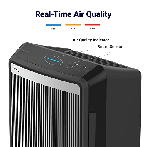 Winix 9800 4-Stage True Hepa Air Purifier With Wifi And Plasmawave, 500 Sq Ft,Black,Large #TOP5