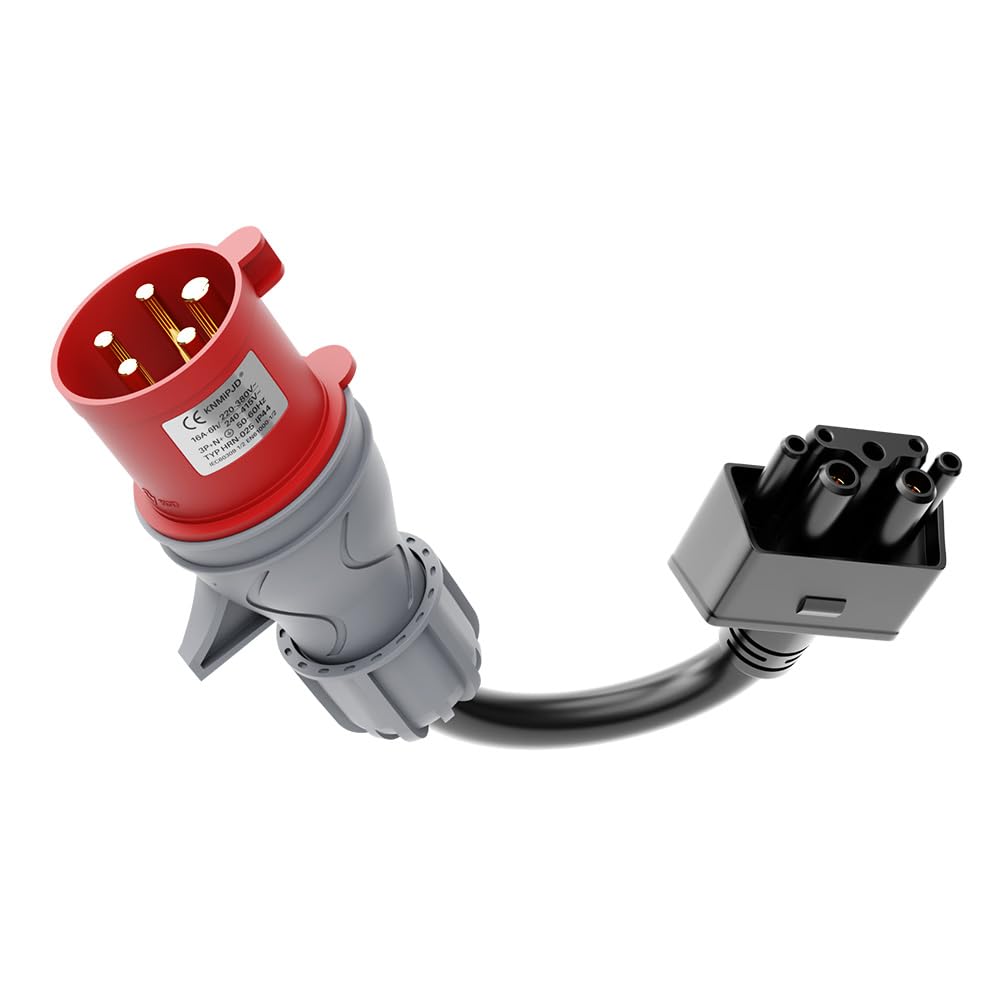 CEE-Tesla Adapter 5 Pin 16A, 0,3 m für Tesla Charger (UMC) | tesla mobile connector,Hochreines Kupfer, niedriger Widerstand, Flammhemmendes, Verlängerungskabel, Kompakter Ladeadapter
