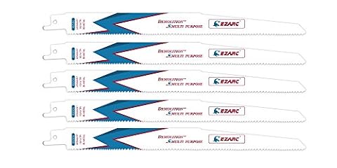 EZARC Brzeszczot do piły szablastej bimetalowy kobaltowy brzeszczoty do piły wielofunkcyjnej 225 mm 10/14TPI R925DG (5-pak)
