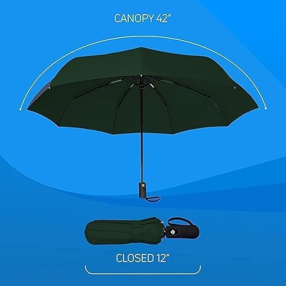 Image of TEKCOOL Umbrella, UV Big Size Umbrella for Sun Protection Rain Windproof Strong Large 3 Fold For Men Women Kids Boys Girls Perfect & Stylish Windproof & Compact?